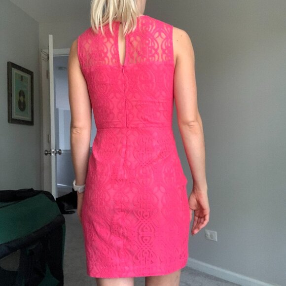 CeCe by Cynthia Steffe Pink Lace Cocktail Dress - Picture 4 of 4